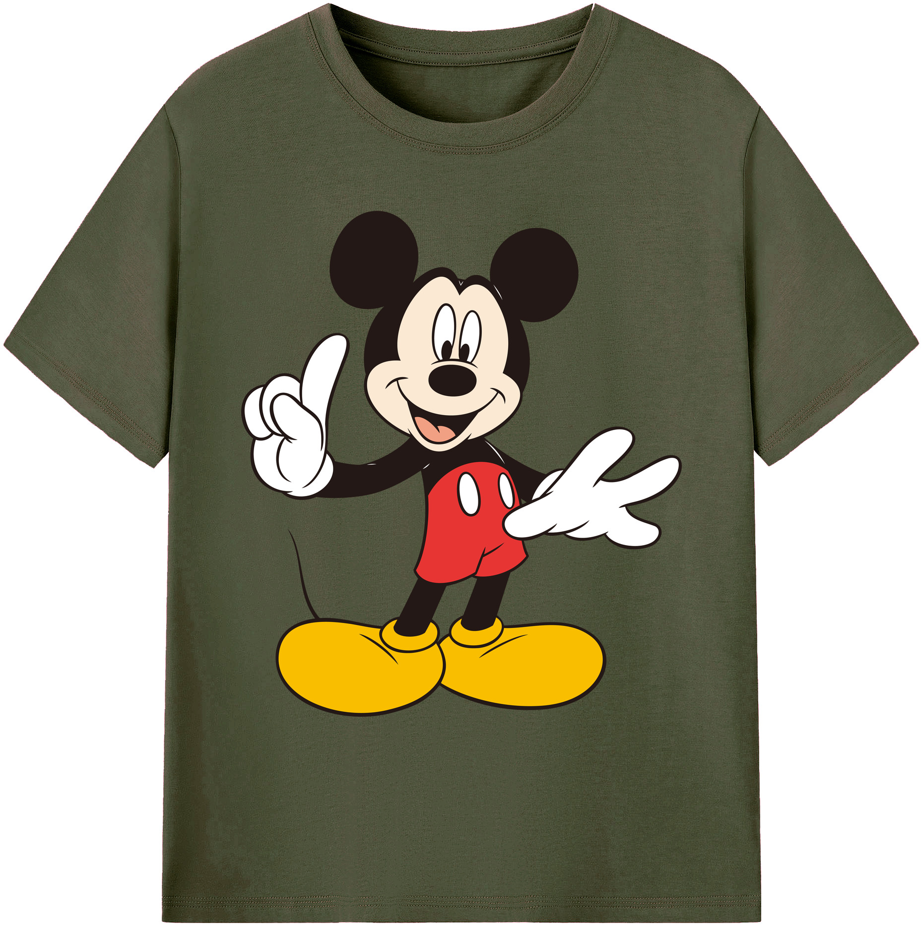 ミッキーマウス Mickey Mouse 綿100％ メンズ半袖Tシャツ｜肌触りやわらか＆通気性
